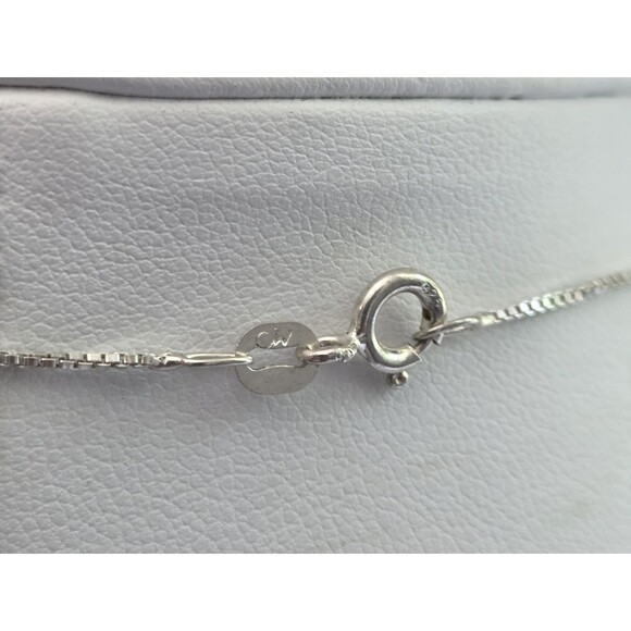 Vintage Sterling Silver Butterfly Pendant Necklace Chain 925 Italy Stamped CW - Picture 5 of 7